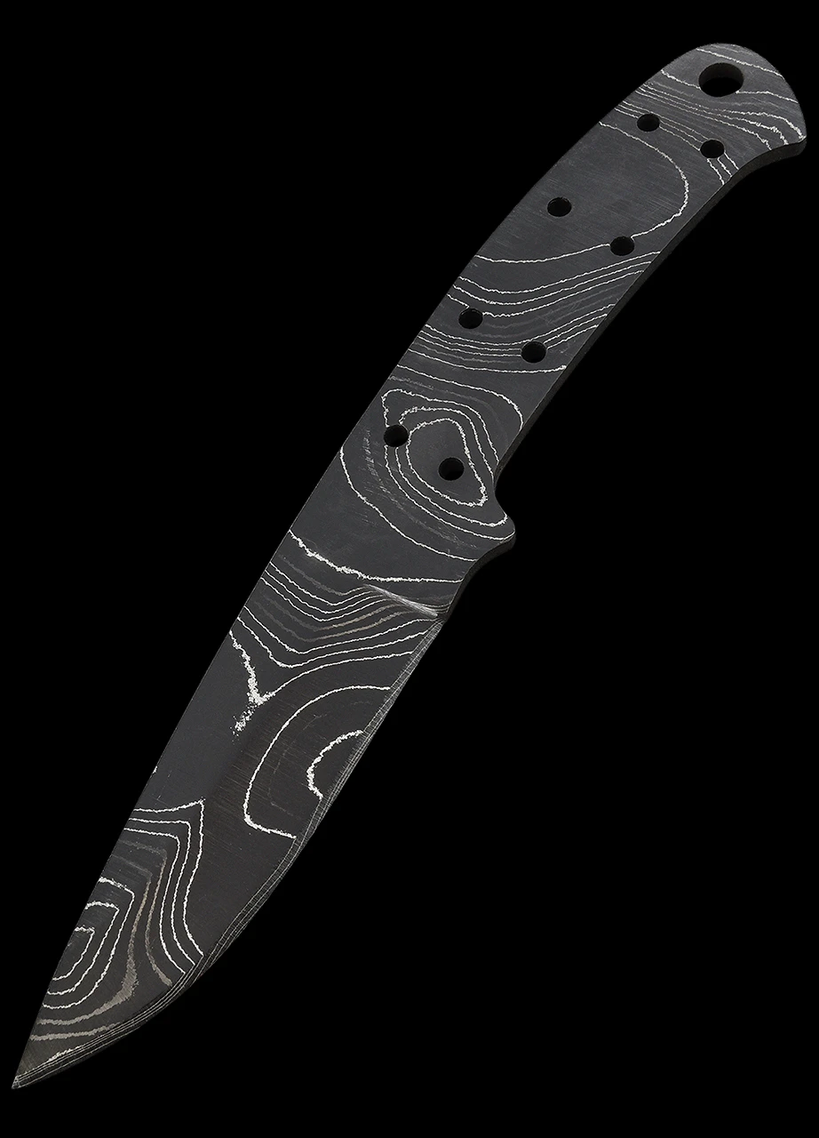 Alabama Damascus Spearpoint Blade Blank 4 Alabama Damascus Spearpoint Blade Blank - Image 2