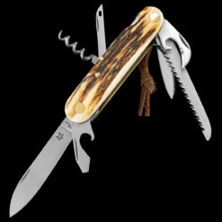 Fox Multipurpose Pocket Knife Stag 7 -Outdoor Store FOX 226 7 SCE03 36470.1678276057