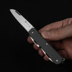 Fox Vulpis 5 Carbon Fibre Penknife -Outdoor Store FOX FX VP130 SF5CF 98716.1688656809