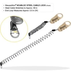 Maxpedition Steel Cable Lock -Outdoor Store maxp cablocdet4 34606.1662132452