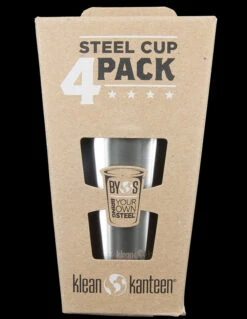 Klean Kanteen Steel Cup 295ml - 4 Pack -Outdoor Store wit kssc10 4pk 15783.1587728695